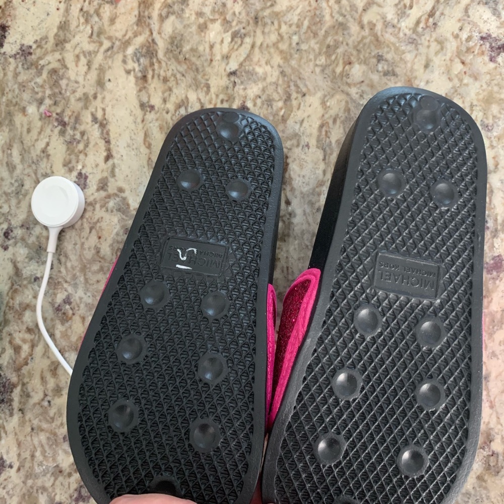 Michael Kors label glitter SLIDES